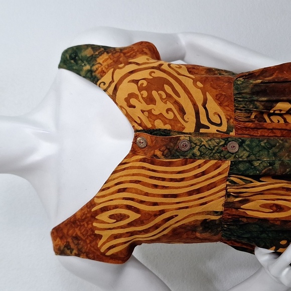 Silver Moon Creations Maui Babydoll Academia W/Pockets Mini Dress Size S - Picture 2 of 14